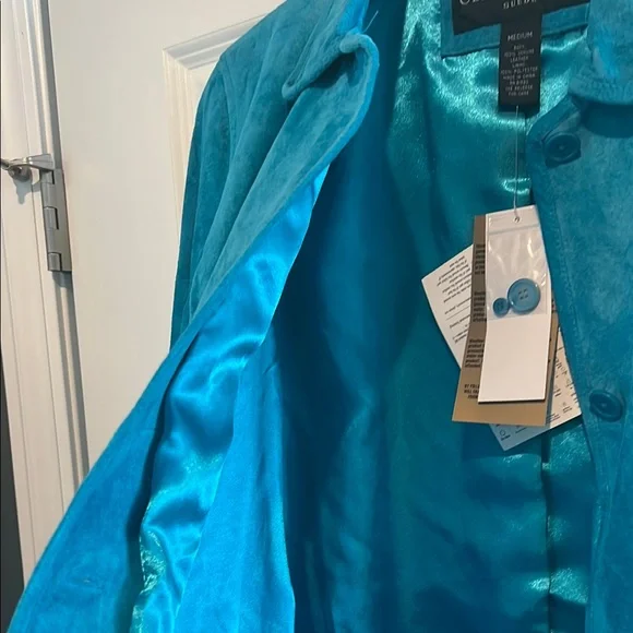 Chic Teal Trench Coat - Picture 4 of 7